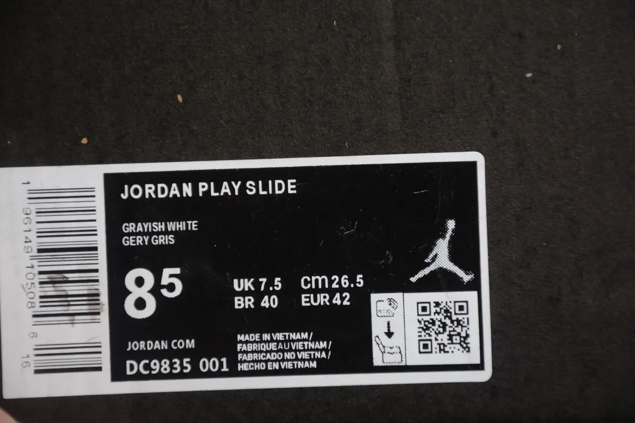 Air Jordan Black Gray Single-Strap Molded Footbed Slippers 2
