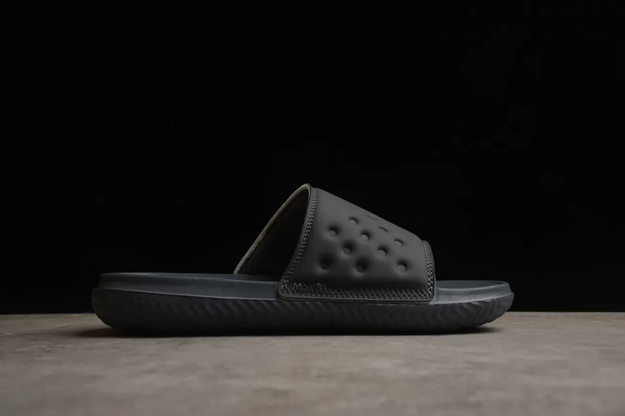 Air Jordan Black Gray Single-Strap Molded Footbed Slippers 11