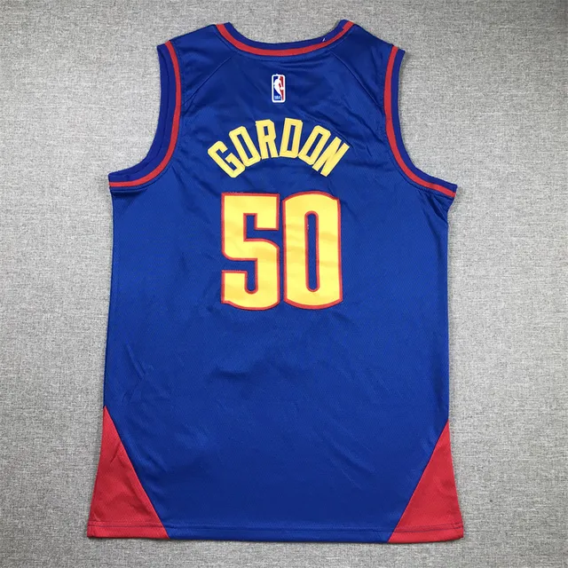 Maillot de basket-ball en mesh Air Jordan Mile High 50 City bleu et rouge 3