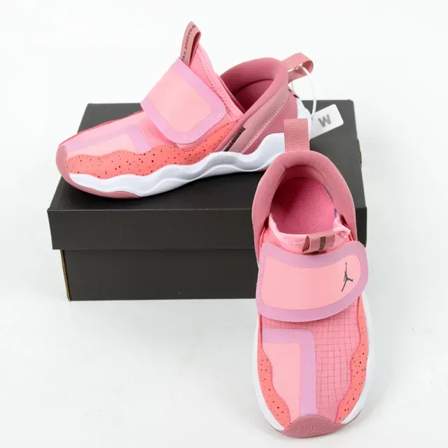 Sneakers lifestyle sans lacets Air Jordan à semelle intermédiaire ondulée orange et noir 19