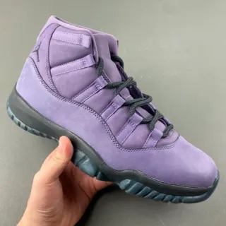 Air Jordan Purple Black High-Top Suede Upper Basketball Shoes