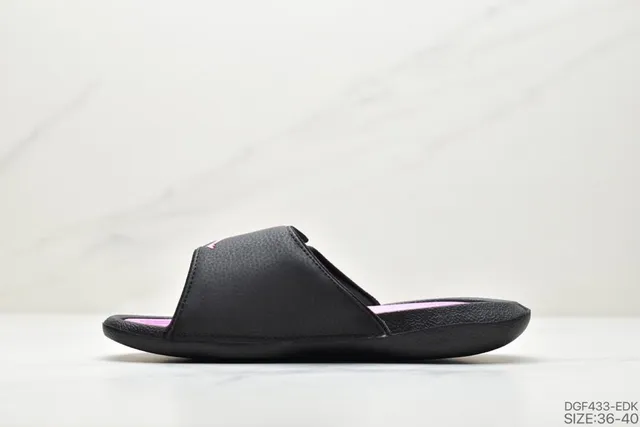Air Jordan Slide Black and Pink Slippers 4