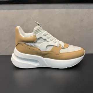 Alexander McQueen Oversized Sneaker Beige and White Chunky Sneakers