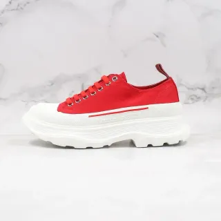 Alexander McQueen Oversized Sneaker Red Canvas Chunky Sneakers