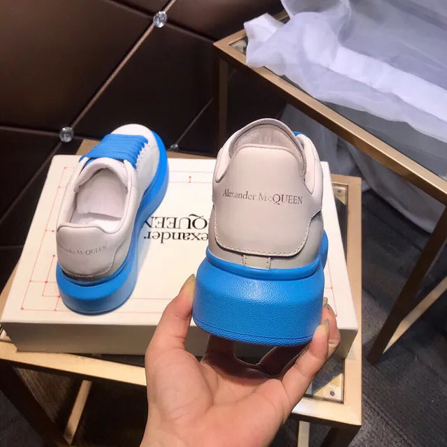 Alexander McQueen Oversized Sneaker White and Blue Lifestyle Sneakers 2