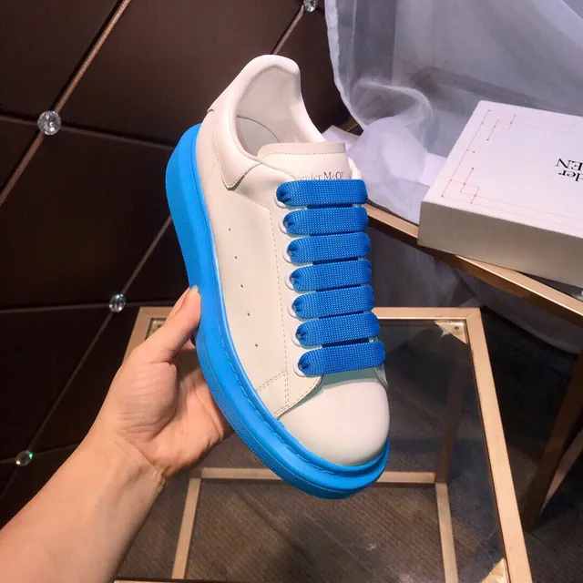 Alexander McQueen Oversized Sneaker White and Blue Lifestyle Sneakers 3