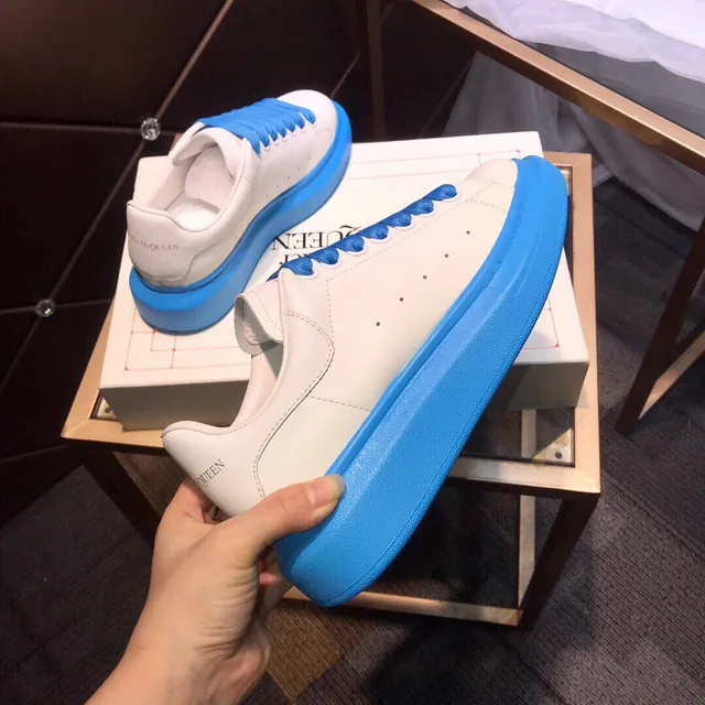 Alexander McQueen Oversized Sneaker White and Blue Lifestyle Sneakers 6
