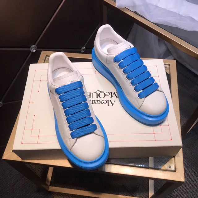 Alexander McQueen Oversized Sneaker White and Blue Lifestyle Sneakers 7