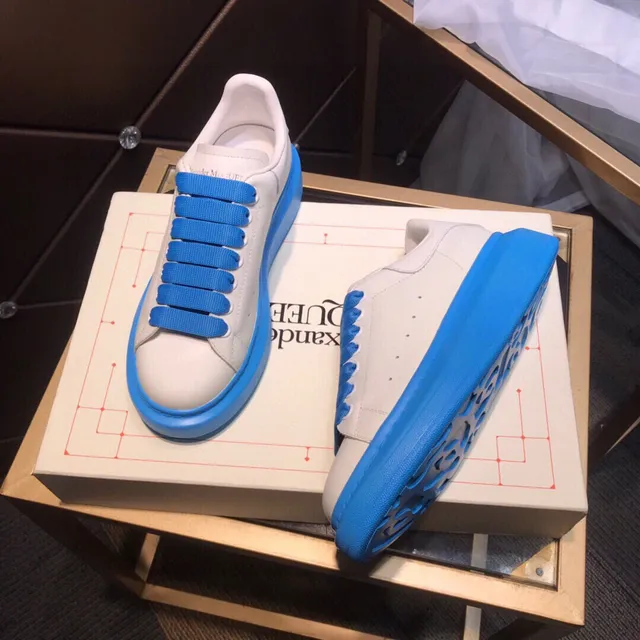 Alexander McQueen Oversized Sneaker White and Blue Lifestyle Sneakers 8