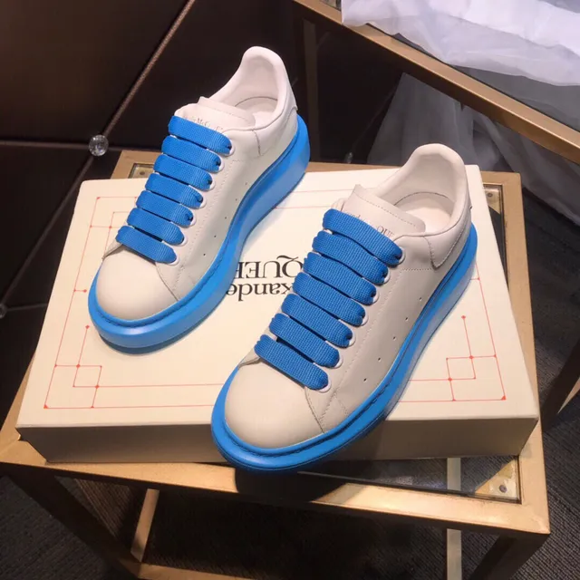Alexander McQueen Oversized Sneaker White and Blue Lifestyle Sneakers 9