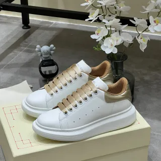 Alexander McQueen Oversized Sneaker White and Gold Lifestyle Sneakers
