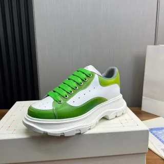 Alexander McQueen Oversized Sneaker White and Green Chunky Sneakers
