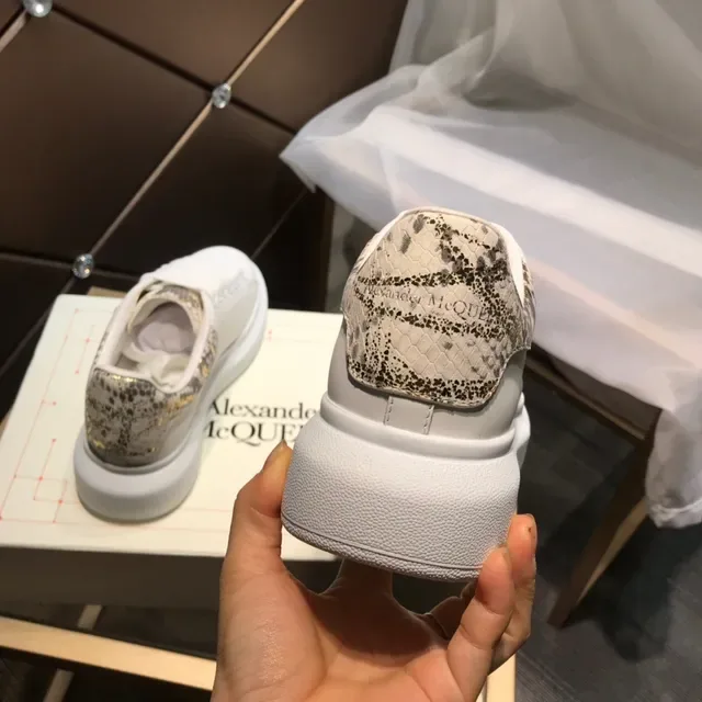 Alexander McQueen Oversized Sneaker White Beige Platform Leather Lifestyle Sneakers 6