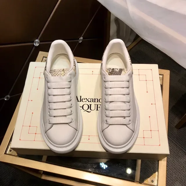 Alexander McQueen Oversized Sneaker White Beige Platform Leather Lifestyle Sneakers 9