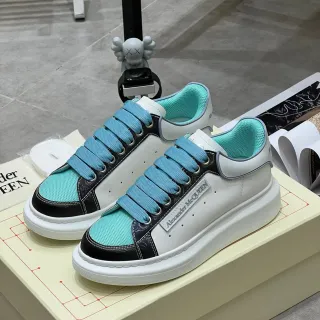 Alexander McQueen Oversized Sneaker White Black Turquoise Lifestyle Sneakers