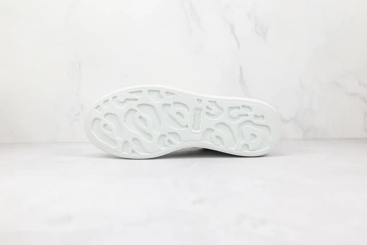 Alexander McQueen Oversized Sneaker White Blue Platform Sole Smooth Leather Upper Lifestyle Sneakers 3