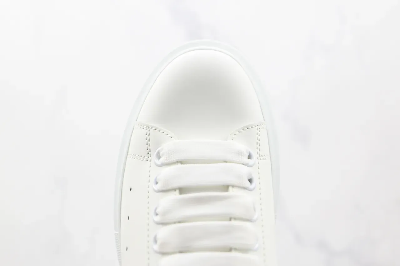 Alexander McQueen Oversized Sneaker White Blue Platform Sole Smooth Leather Upper Lifestyle Sneakers 5