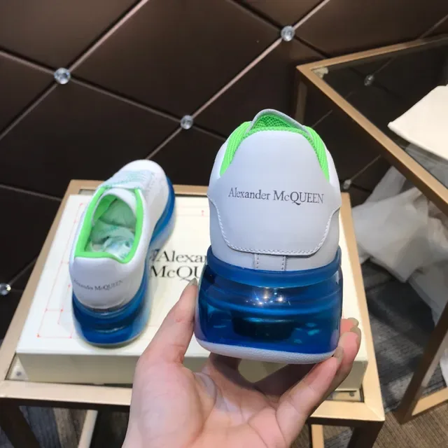 Alexander McQueen Oversized Sneaker White Blue Sole Translucent Midsole Chunky Sneakers 5