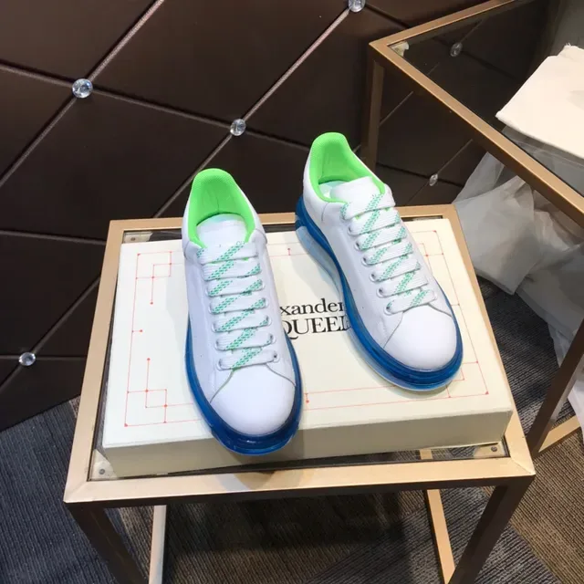 Alexander McQueen Oversized Sneaker White Blue Sole Translucent Midsole Chunky Sneakers 6