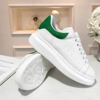 Alexander McQueen Oversized Sneaker White Green Sole Leather Upper Lifestyle Sneakers