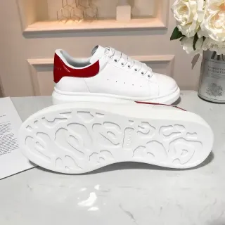 Alexander McQueen Oversized Sneaker White Red Patent Lifestyle Sneakers