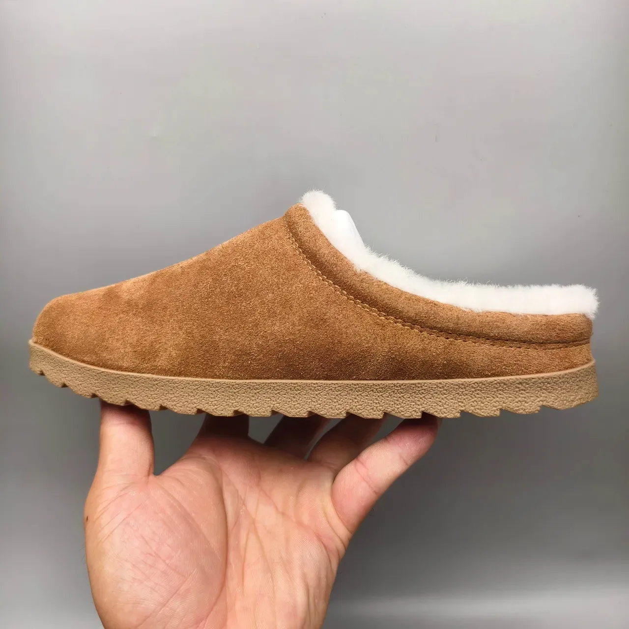 Alo Suede Shearling-Lined Open-Back Slippers 7