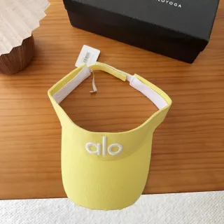 Alo Visor Yellow White Embroidered Logo Adjustable Strap Baseball Cap