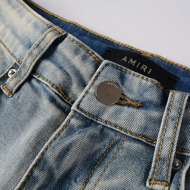 Amiri jeans skinny distressed com logo print 3