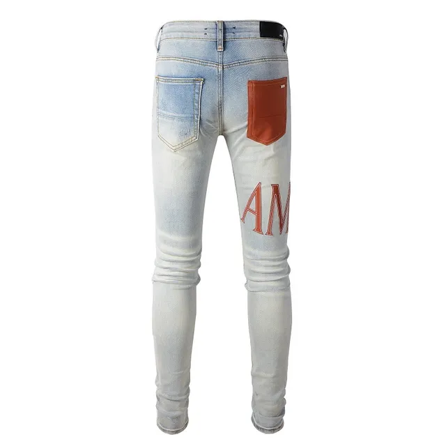 Amiri jeans skinny distressed com logo print 5