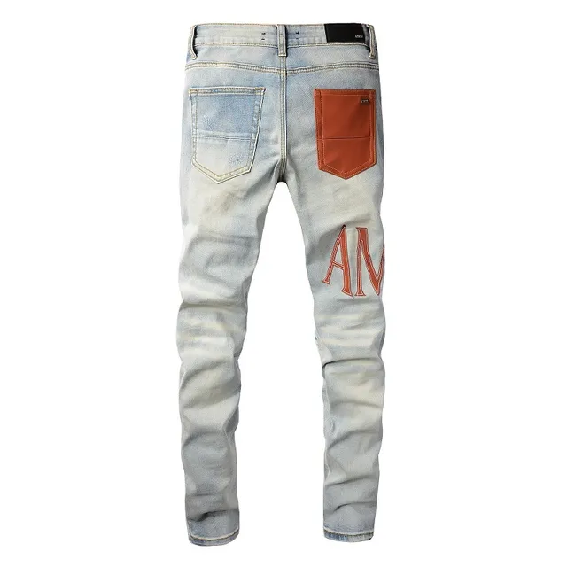 Amiri jeans skinny distressed com logo print 9