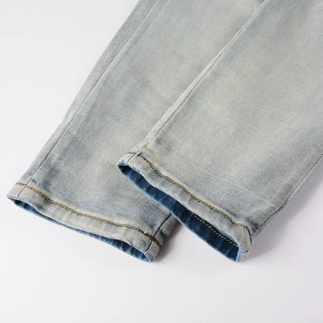 Amiri jeans skinny distressed com logo print 11