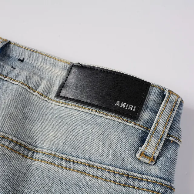 Amiri jeans skinny distressed com logo print 12