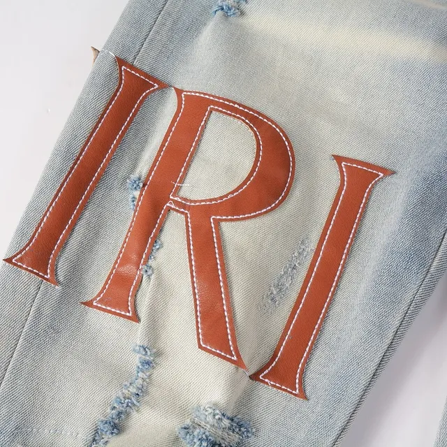 Amiri jeans skinny distressed com logo print 16