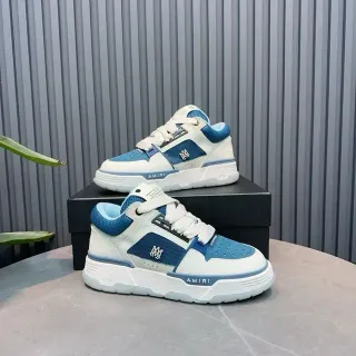 Amiri MA Court White and Blue Lifestyle Sneakers