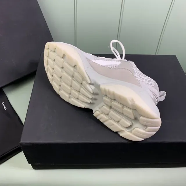 Amiri Skel Top Sneakers Chunky Gris Clair et Off-White 2