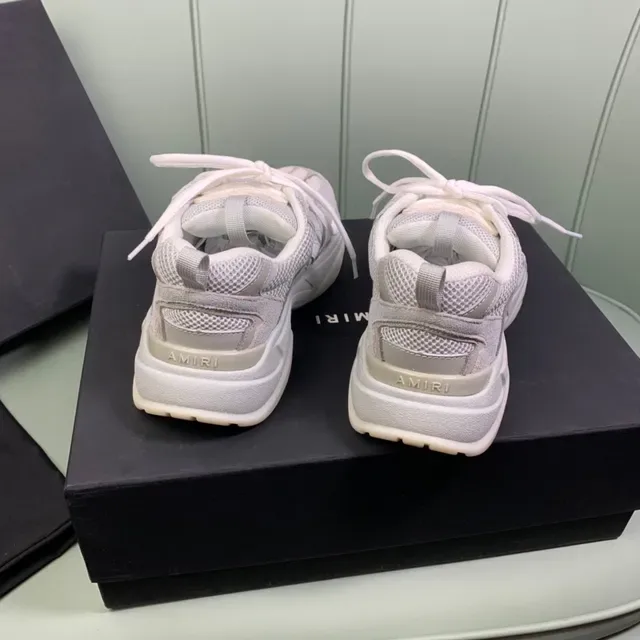 Amiri Skel Top Sneakers Chunky Gris Clair et Off-White 6