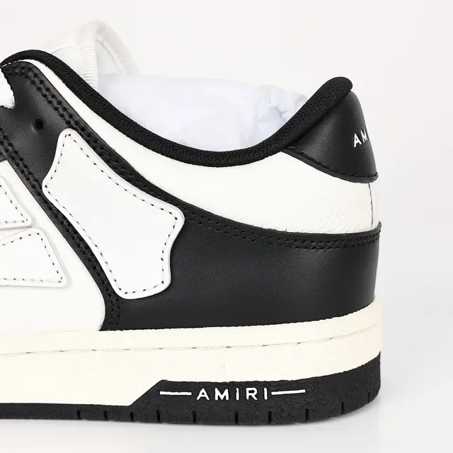Amiri Skel Top Low Noir et Blanc chaussures lifestyle 4