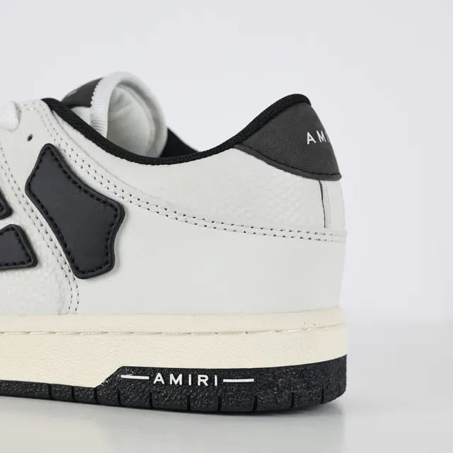 Amiri Skel Top Low أوف وايت و أسود حذاء رياضي للأسلوب الحياة 4