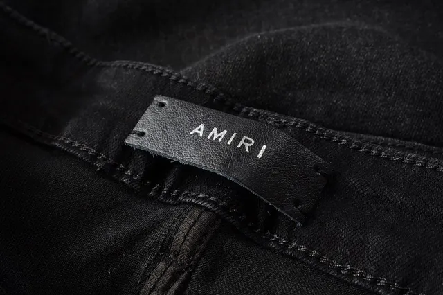 Amiri Track Stripe Noir Multicolore Slim-Fit Distressed Knee Jeans 7