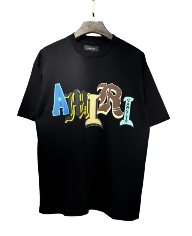 Amiri Varsity Graphic Oversized Black T-Shirt 3