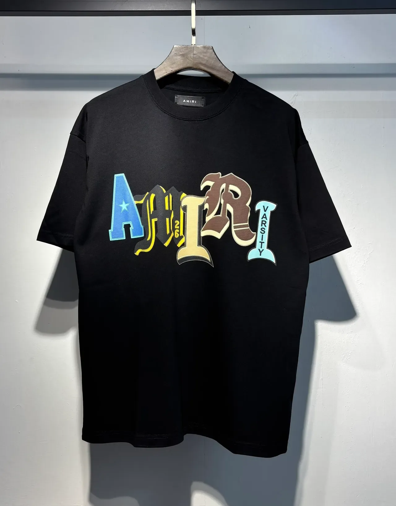 Amiri Varsity Graphic Oversized Black T-Shirt 6