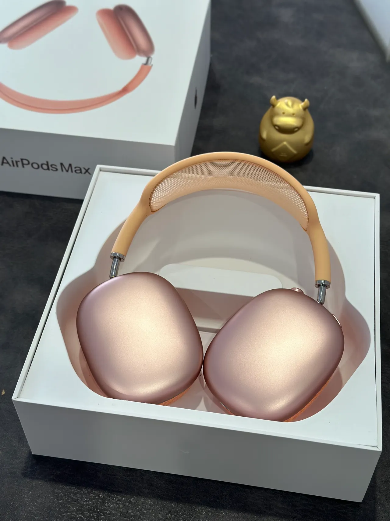 Apple AirPods Max Orange Beige Silicone-Covered Earcups Mesh Headband Over-ear Headphones 14