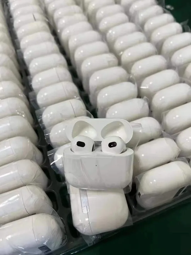 Apple AirPods أبيض قصير الساق لاسلكي تحكم مستشعر القوة TWS سماعات 4
