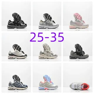 ASICS أسود رمادي شبكة طبقية وصناعي علوي نحت كثافة متعددة كعب وسط أحذية رياضية لأسلوب الحياة