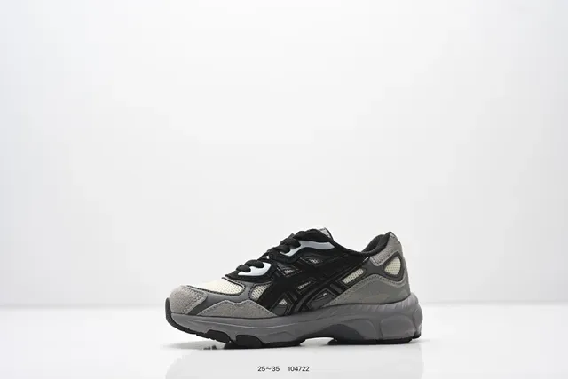 ASICS Preto Cinza Malha com Camadas E Sintético Superior Esculpido Densidade Multi Solado Intermediário Tênis Lifestyle 21