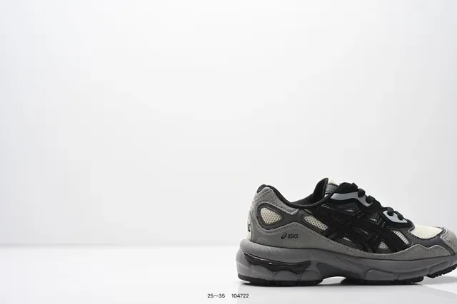 ASICS Preto Cinza Malha com Camadas E Sintético Superior Esculpido Densidade Multi Solado Intermediário Tênis Lifestyle 22