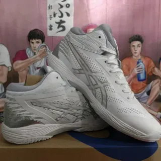 ASICS Gel-Basketball White Silver High-Top Basketball Shoes