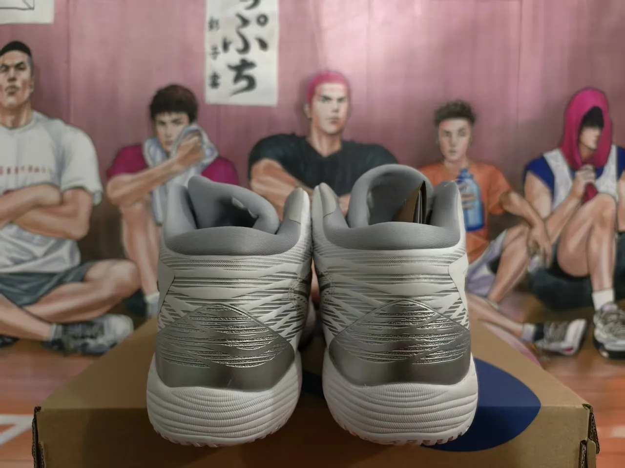ASICS Gel-Basketball Blanc Argent Chaussures de Basketball Hautes 2