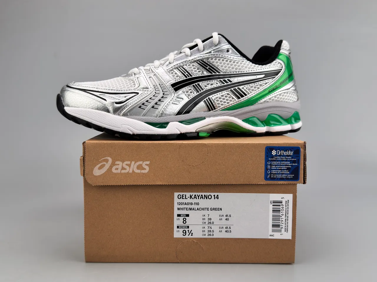 ASICS Gel-Kayano 14 Silver Green tênis de corrida 2