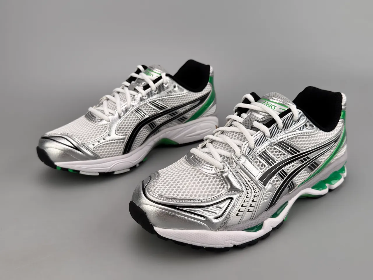 ASICS Gel-Kayano 14 Silver Green tênis de corrida 9